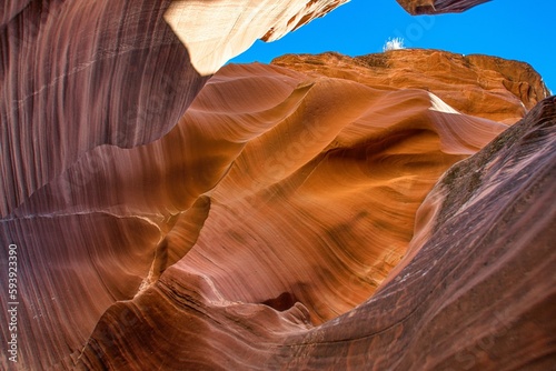 Картината върху платно Awe-inspiring aerial view of the Antelope Canyon rock formation, Arizona