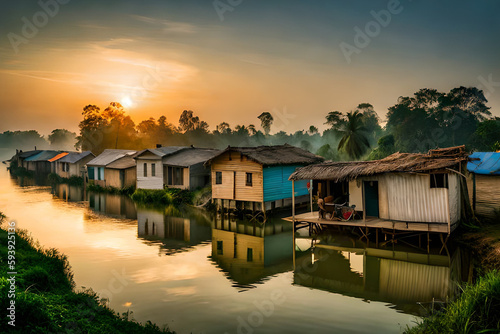 sunset over the river © Md Imranul Rahman