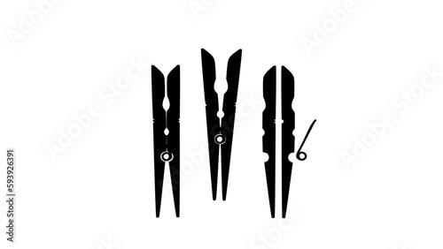 wooden clothes peg silhouette