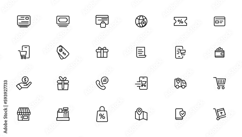 e-Commerce and shopping icons e-Commerce and shopping icons