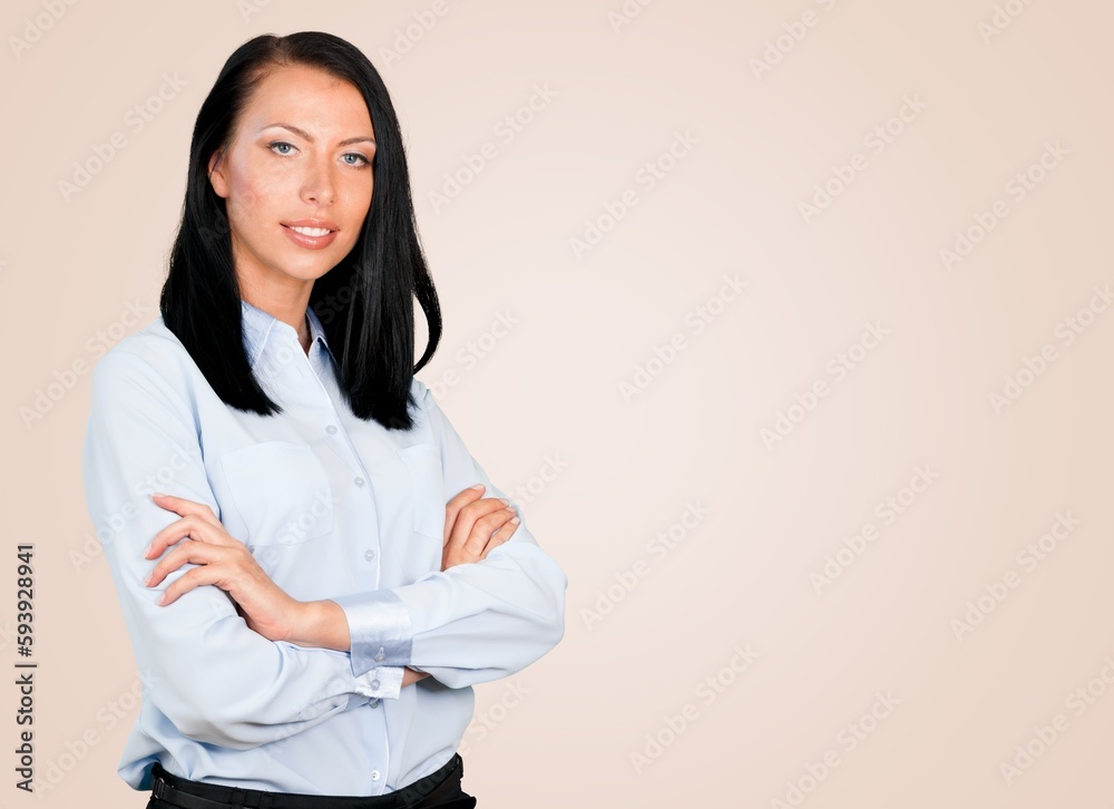 Happy beautiful young business woman Happy beautiful young business woman