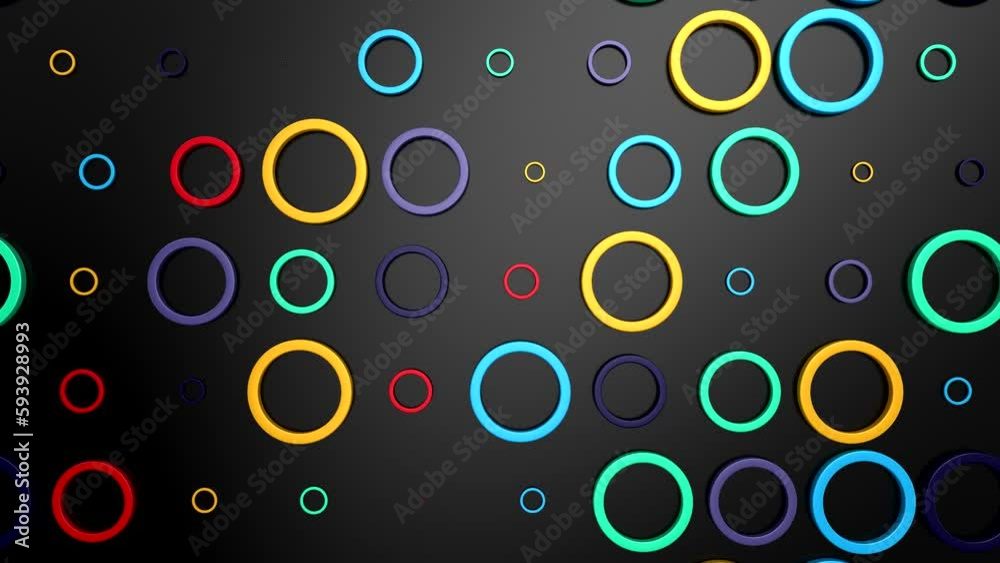 Background of Animated Circles. Abstract motion, loop, 3d rendering, 4k resolution
Background of Animated Circles. Abstract motion, loop, 3d rendering, 4k resolution