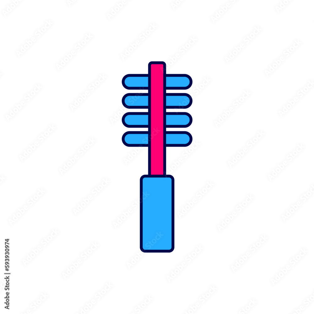 Filled outline Toilet brush icon isolated on white background. Cleaning service concept. Vector Filled outline Toilet brush icon isolated on white background. Cleaning service concept. Vector