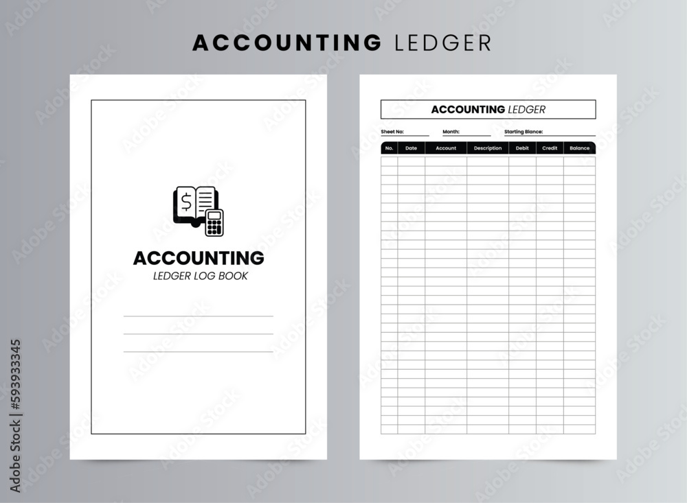 Accounting Ledger Log Book | KDP Interior Accounting Ledger Log Book | KDP Interior