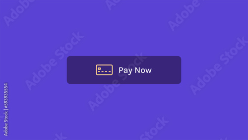 Pay now button and e commerce payment online concept flat illustration.