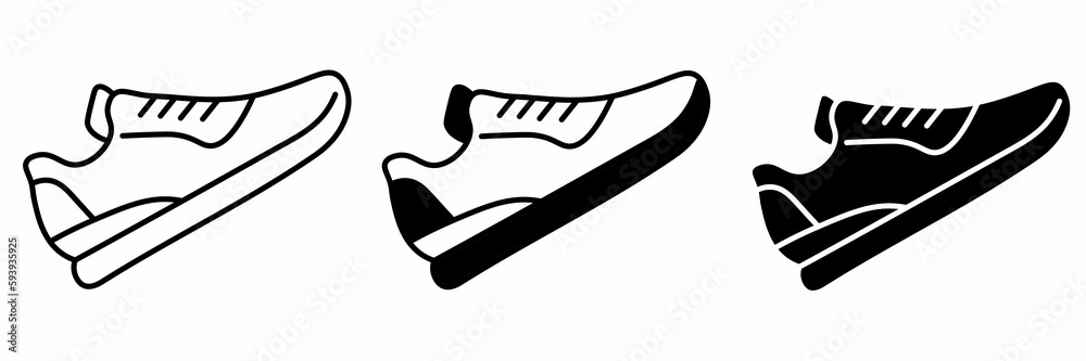 Shoe icon illustration on white background. Shoe icon set for business. Stock vector. Shoe icon illustration on white background. Shoe icon set for business. Stock vector.