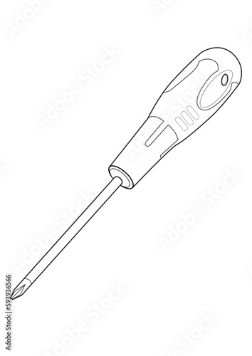 Screwdriver with plastic handle