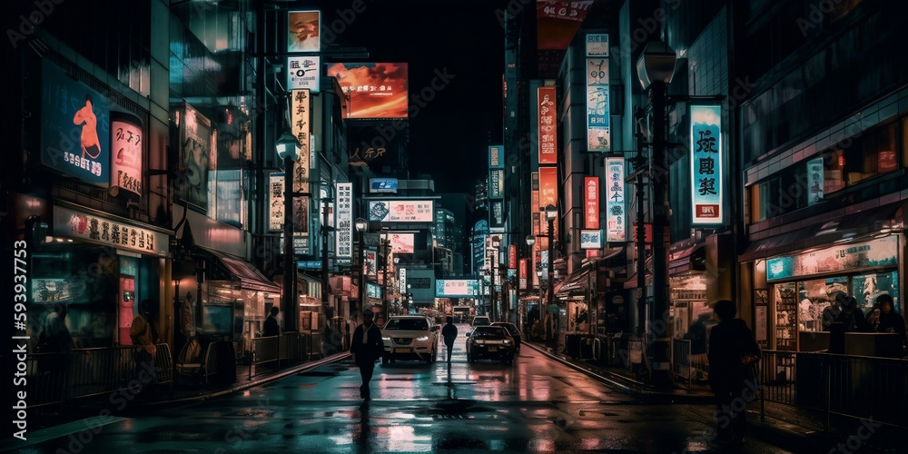 Future Tokyo at night
