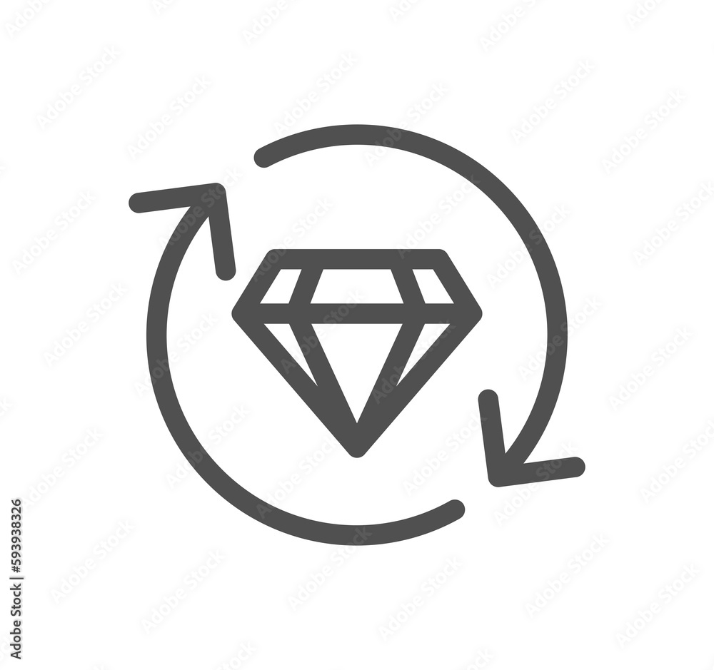 Diamond related icon outline and linear symbol. Diamond related icon outline and linear symbol.
