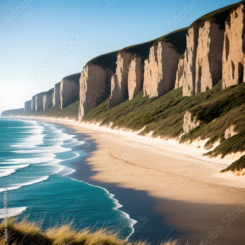 beach in the algarve country made with Generative AI