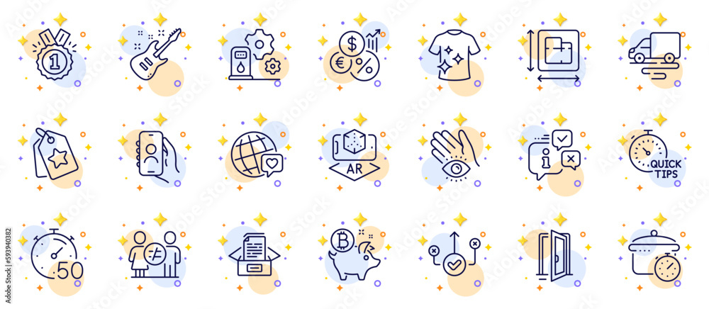 Outline set of User call, Clean t-shirt and Delivery route line icons for web app. Include Approved, Open door, Documents box pictogram icons. Boiling pan, Meditation eye, Info signs. Vector Outline set of User call, Clean t-shirt and Delivery route line icons for web app. Include Approved, Open door, Documents box pictogram icons. Boiling pan, Meditation eye, Info signs. Vector