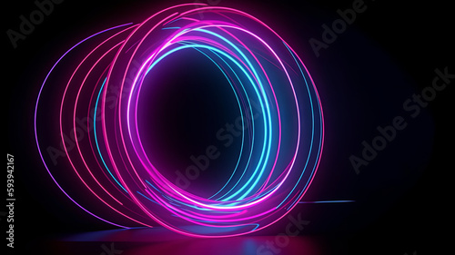 abstract background, neon purple lights. Generative AI Art Illustration