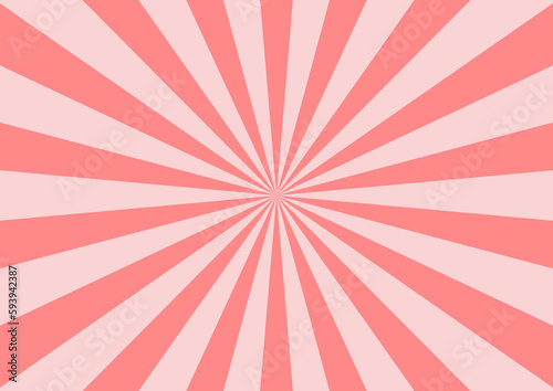 赤い集中線のシンプルな背景イメージ素材。A simple background image material of a red concentrated line.