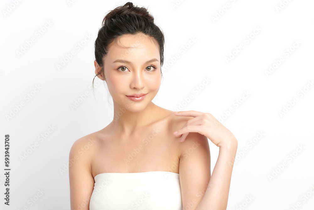 Beautiful young asian woman with clean fresh skin on white background, Face care, Facial treatment, Cosmetology, beauty and spa, Asian women portrait. Beautiful young asian woman with clean fresh skin on white background, Face care, Facial treatment, Cosmetology, beauty and spa, Asian women portrait.