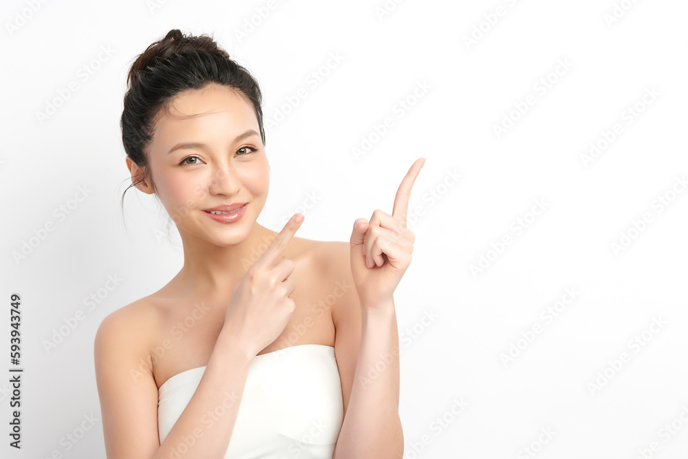 Beautiful young asian woman with clean fresh skin on white background, Face care, Facial treatment, Cosmetology, beauty and spa, Asian women portrait. Beautiful young asian woman with clean fresh skin on white background, Face care, Facial treatment, Cosmetology, beauty and spa, Asian women portrait.