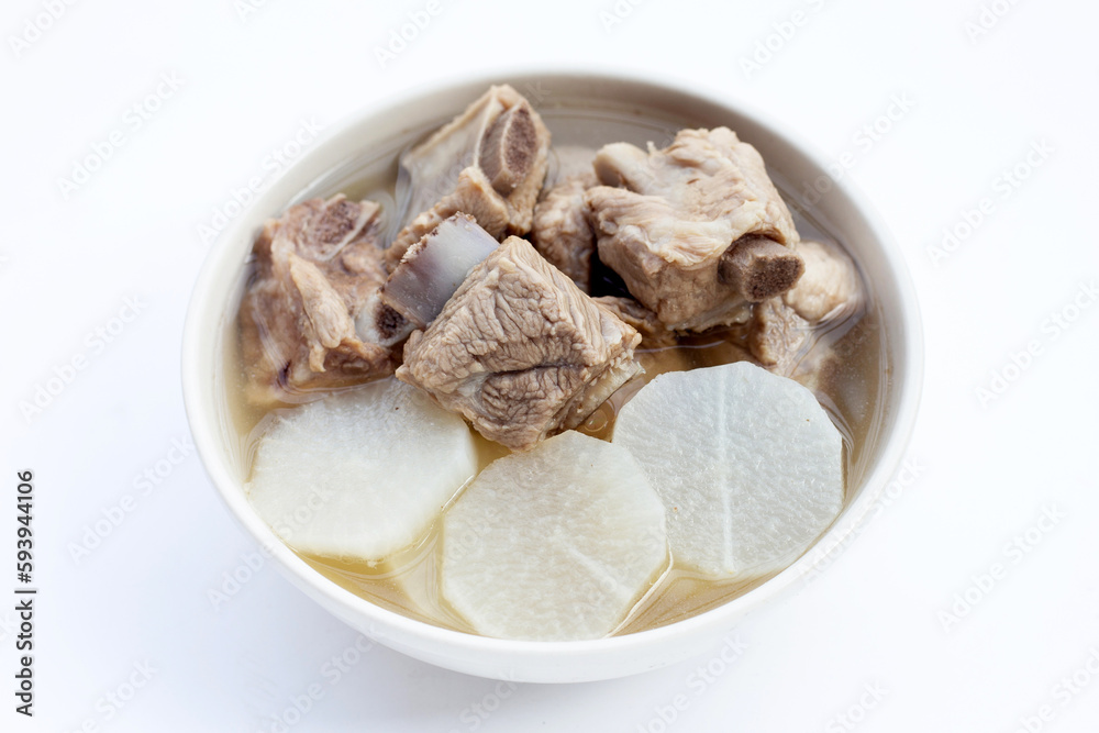 Pork rib soup with white radish Pork rib soup with white radish