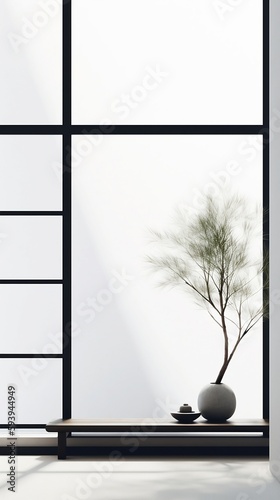 Clean minimalistic asian interieur