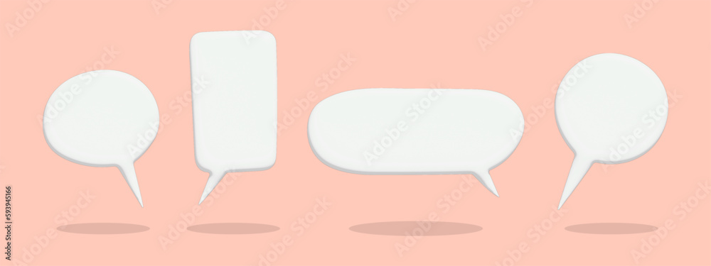 3d speech bubble chat icon collection set poster and sticker concept Banner 3d speech bubble chat icon collection set poster and sticker concept Banner
