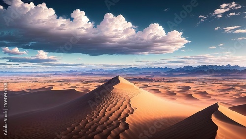 A desert landscape with a mountain range in the background. wallpaper landscape 