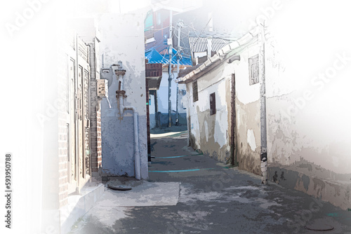 Alleyways in Residential Areas in Korea
