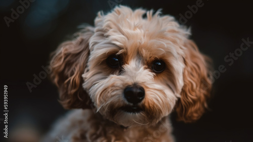 Closeup of a Very Cute Dog. With Licensed Generative AI Technology Assistance. © Michael_G