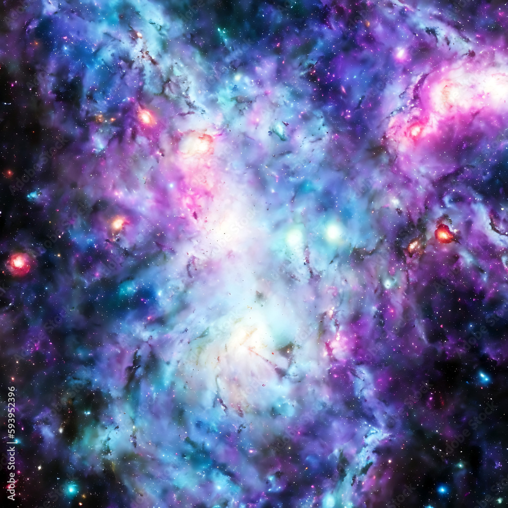 Abstract space star nebula clouds background
