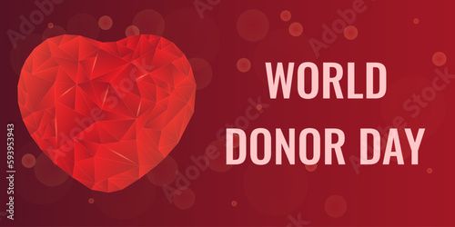 Blood donor day background, abstract background, bright heart, donation, vector