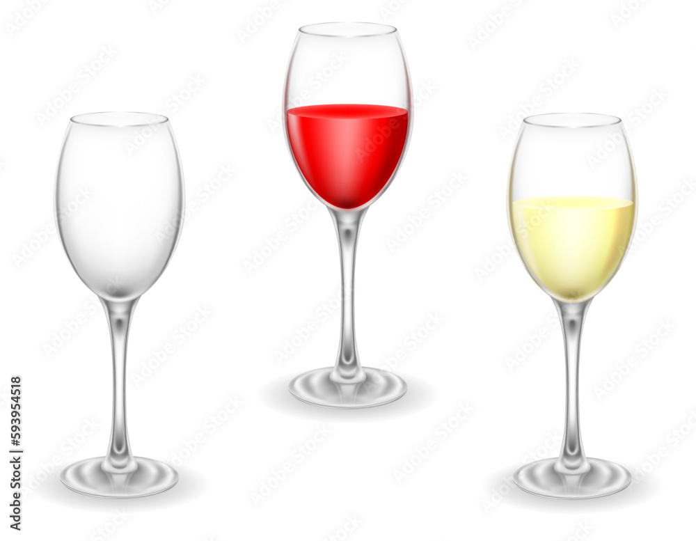 transparent glass for wine and low alcohol drinks vector illustration transparent glass for wine and low alcohol drinks vector illustration