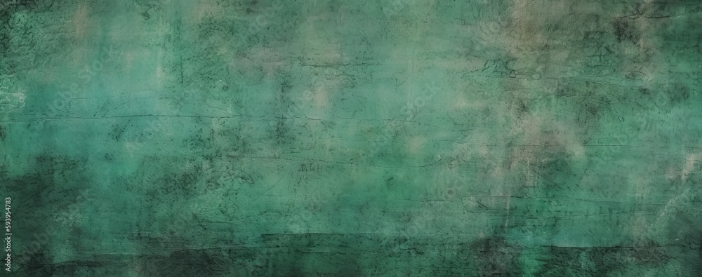 A vintage grungy green background texture - Generative AI