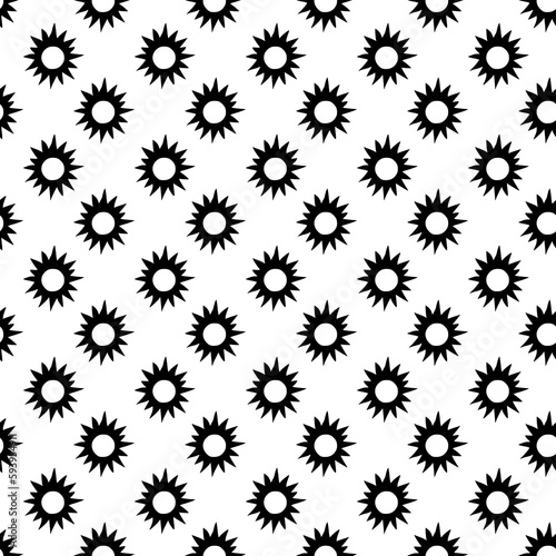 seamless pattern of sun shape