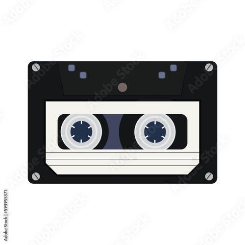 audio cassette isolated on white