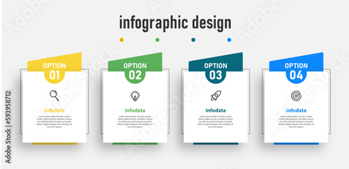 Modern infographic template. time line with 4 steps, options. can be used for work flow diagram, info chart, web design