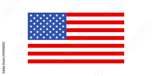 USA flag isolated over transparent illustration