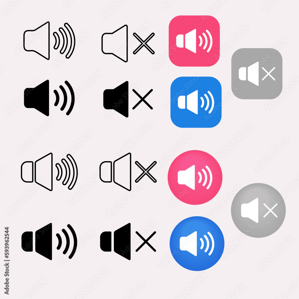 Volume icon for mobile apps and web site. Volume icon vector flat Volume icon for mobile apps and web site. Volume icon vector flat