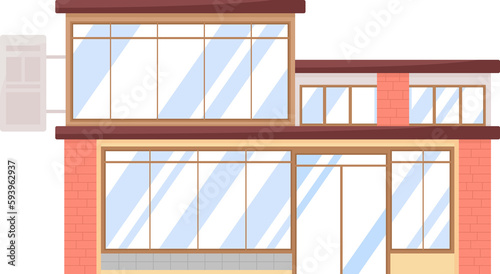 Supermarket semi flat color raster object. Full sized item on white. Grocery simple cartoon style illustration for web graphic design and animation. Bebas Neue font used