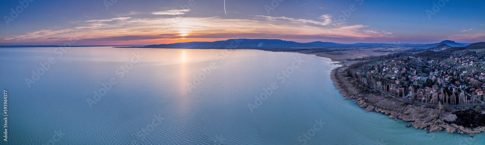 Sunset over the Lake Balaton, Hungary
