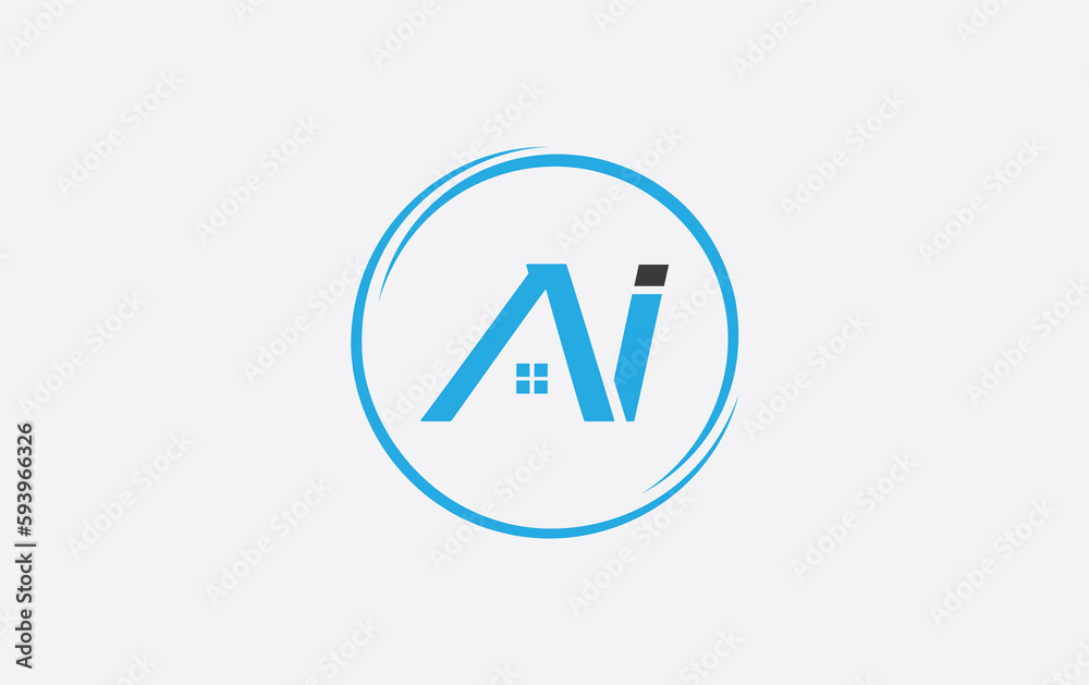 Real estate logo design circle icon and real estate symbol and flat house window circle monogram Real estate logo design circle icon and real estate symbol and flat house window circle monogram