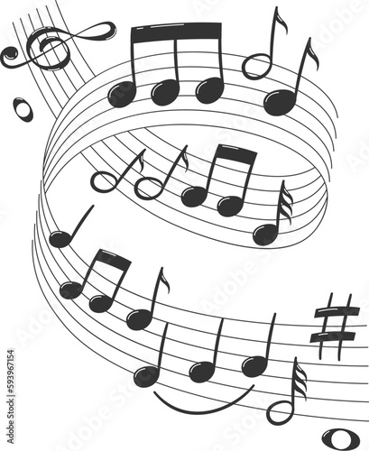 Musical Notes Flying