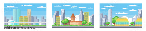Pixel art landscape. Urban street view, 8 bit city park road, with background buildings and apartments in pixel art, pixel cityscape. Pixelated scene, pixelation gaming playing level, 8 bit city