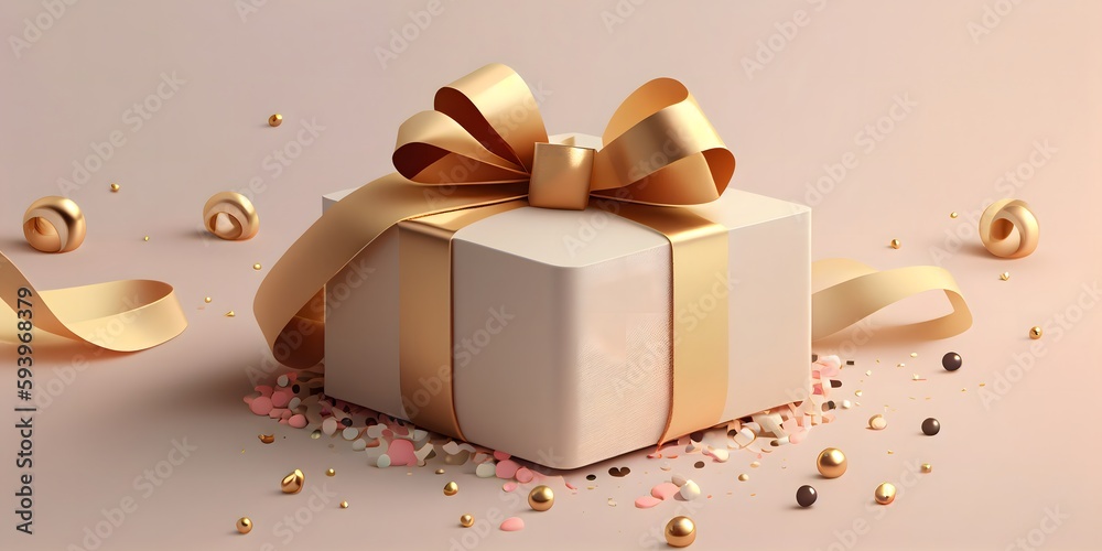 gift box,digital illustration generative AI gift box,digital illustration generative AI
