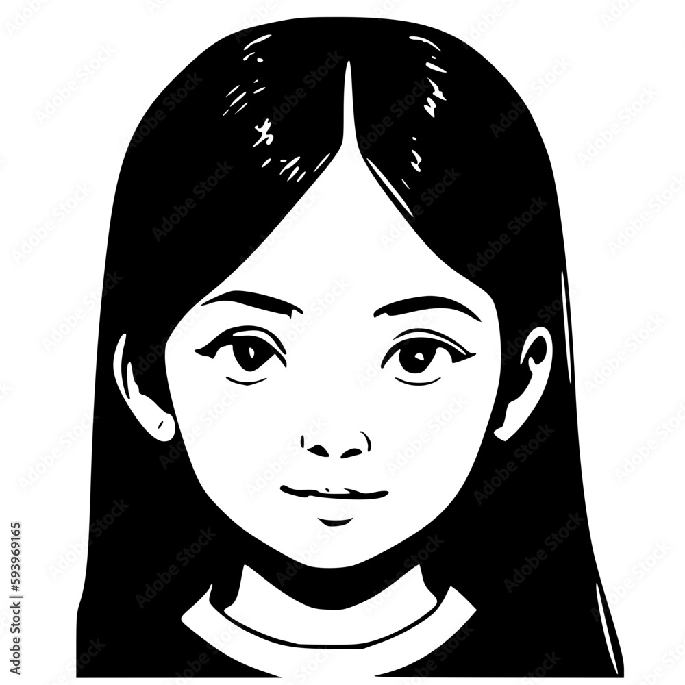 black girl head cartoon Stock Vector | Adobe Stock