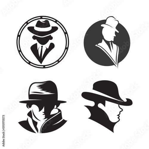 Gentleman icon vector fashion boutique and design symbol