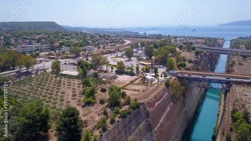 Korinth channel aerial view