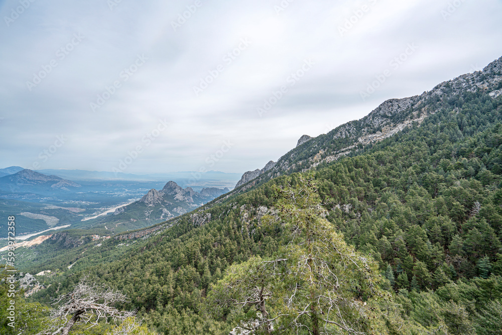 The scenic views from Lycian trail between Elmayanı and Göynük, Antalya