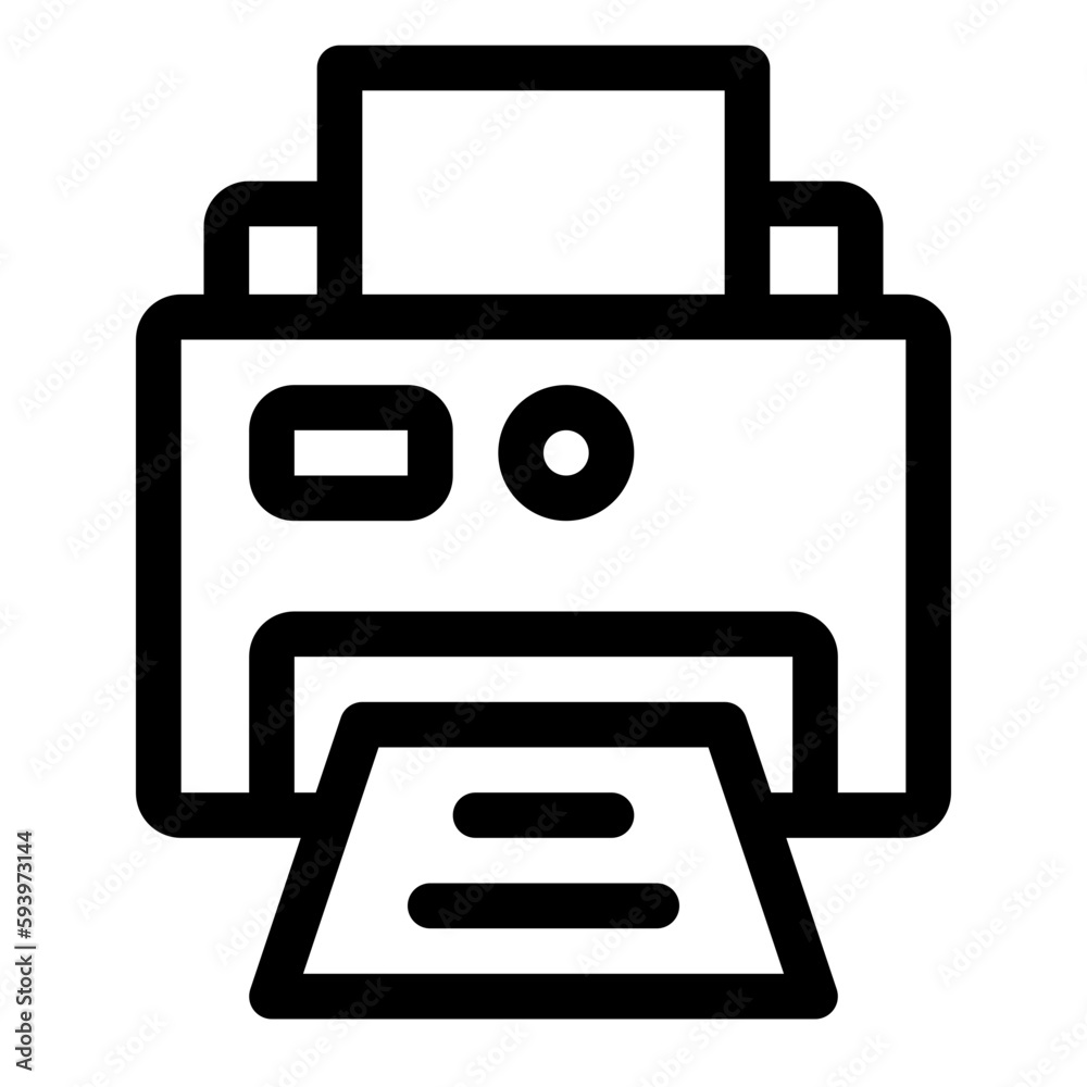 Printer Line Icon Printer Line Icon