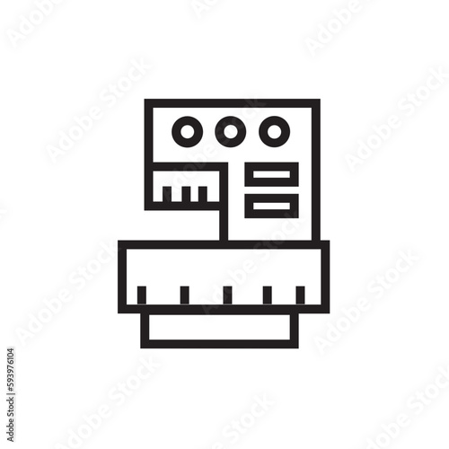 Factory Machine Sewing Outline Icon