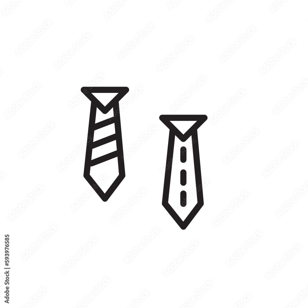 Menswear Necktie Office Outline Icon Menswear Necktie Office Outline Icon