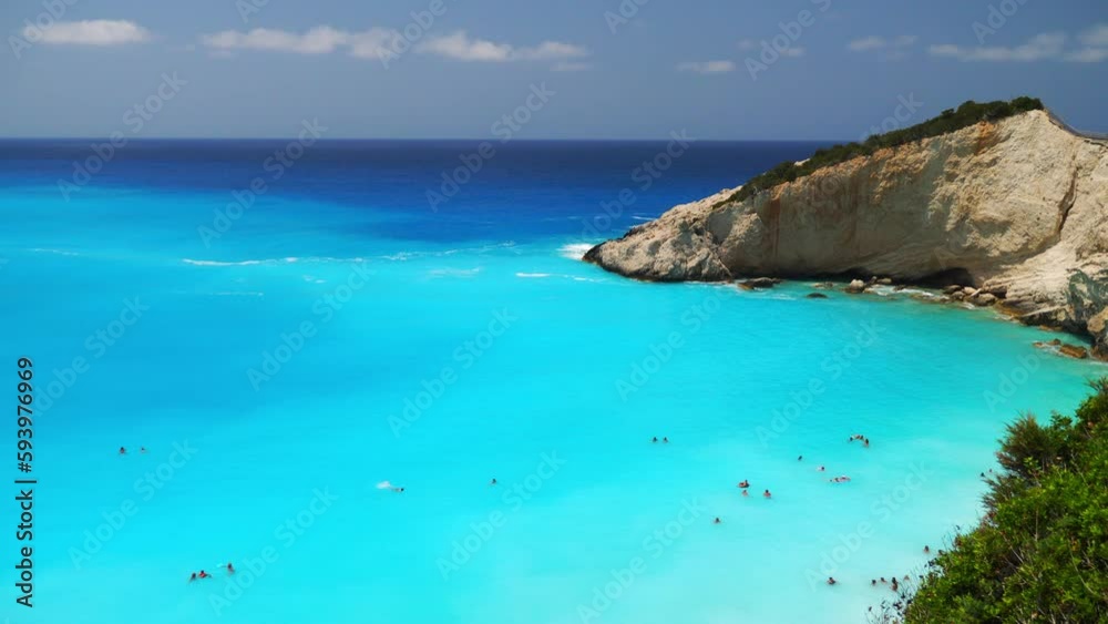 Porto Katsiki beach Greek Ionian sea Porto Katsiki beach Greek Ionian sea