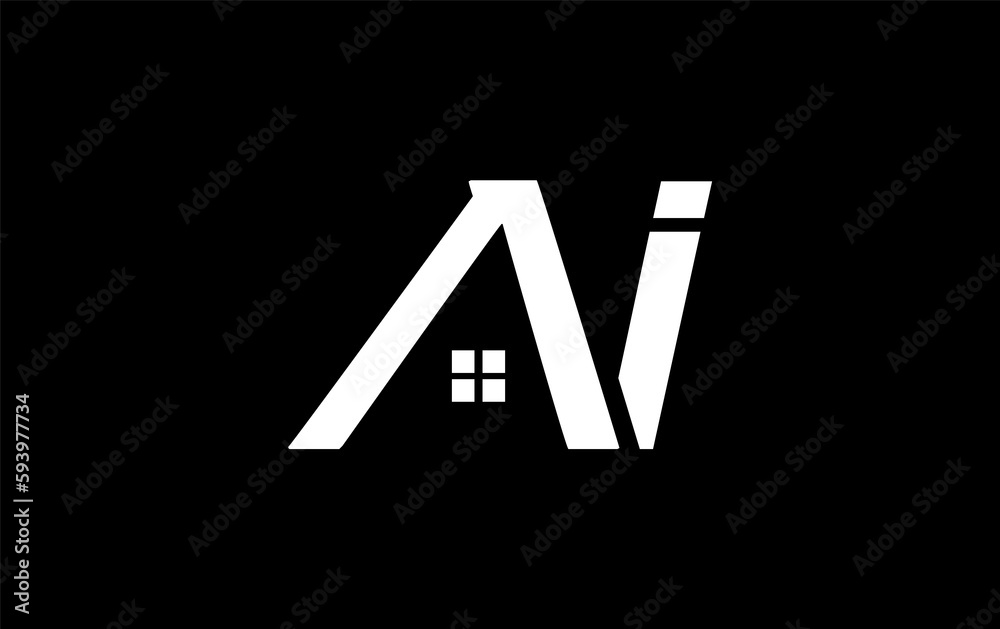 Real estate logo design circle icon and real estate symbol and flat house window circle monogram Real estate logo design circle icon and real estate symbol and flat house window circle monogram