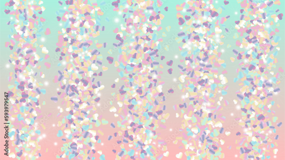Realistic Background with Confetti of Hearts Glitter Particles. St. Valentine Day. Celebration pattern. Light Spots. Explosion of Confetti. Glitter Vector Illustration. Design for Banner. Realistic Background with Confetti of Hearts Glitter Particles. St. Valentine Day. Celebration pattern. Light Spots. Explosion of Confetti. Glitter Vector Illustration. Design for Banner.
